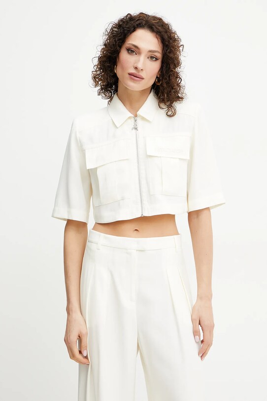 Сорочка Patrizia Pepe casual бежевий 2C1590.A573