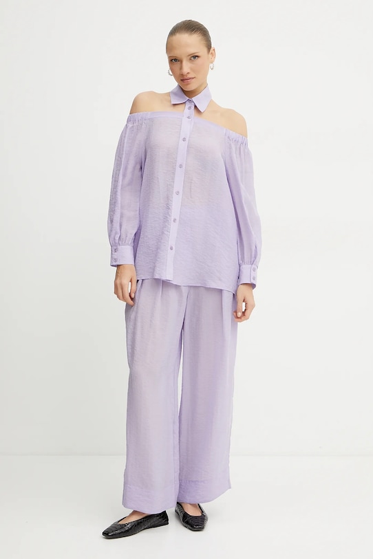 Patrizia Pepe cămașă 2C1599.A600 violet SS25