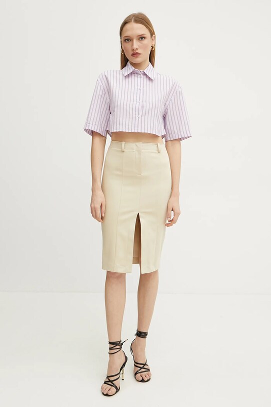 Bavlněná košile Patrizia Pepe 2C1601.A569 fialová SS25