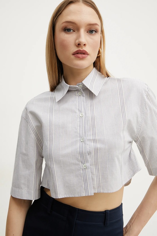 Bavlněná košile Patrizia Pepe šedá 2C1601.A569