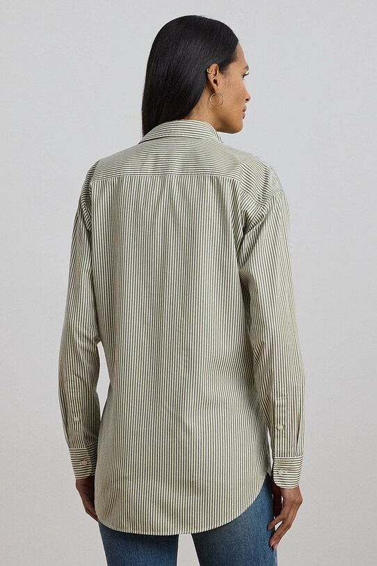Памучна риза Lauren Ralph Lauren 200963670 зелен SS25