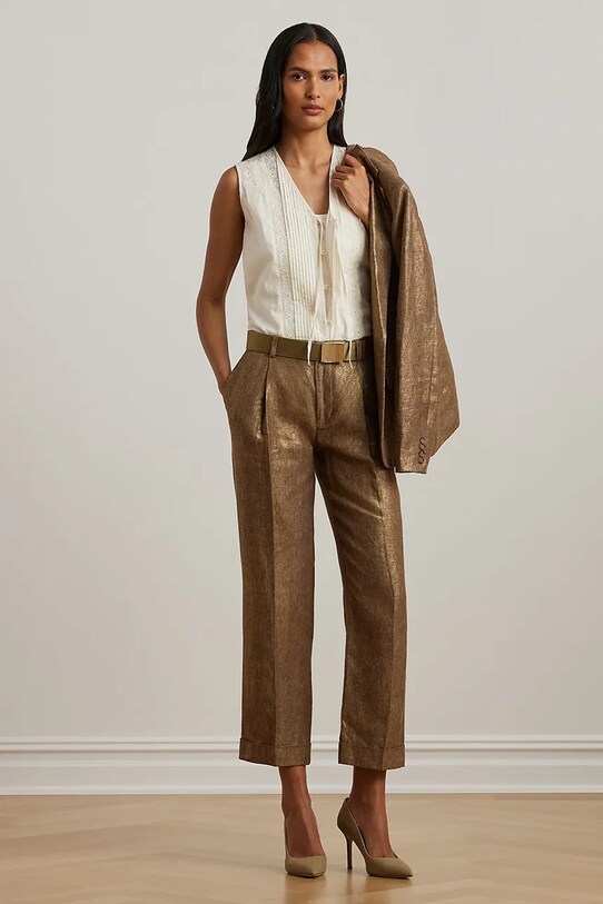 Îmbrăcăminte Lauren Ralph Lauren bluza din bumbac 200963702 bej