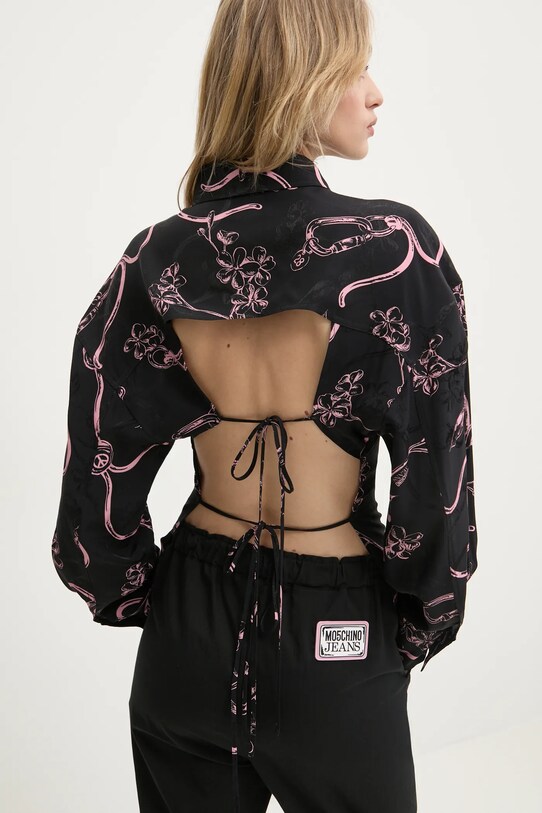 Košile Moschino Jeans dlouhý černá 0201.3236