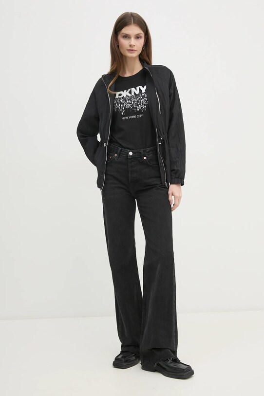Tričko Dkny P4JHLWNA čierna SS25