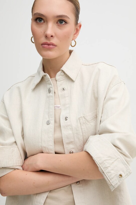 Pepe Jeans farmering OVERSHIRT bézs PL304963TC9