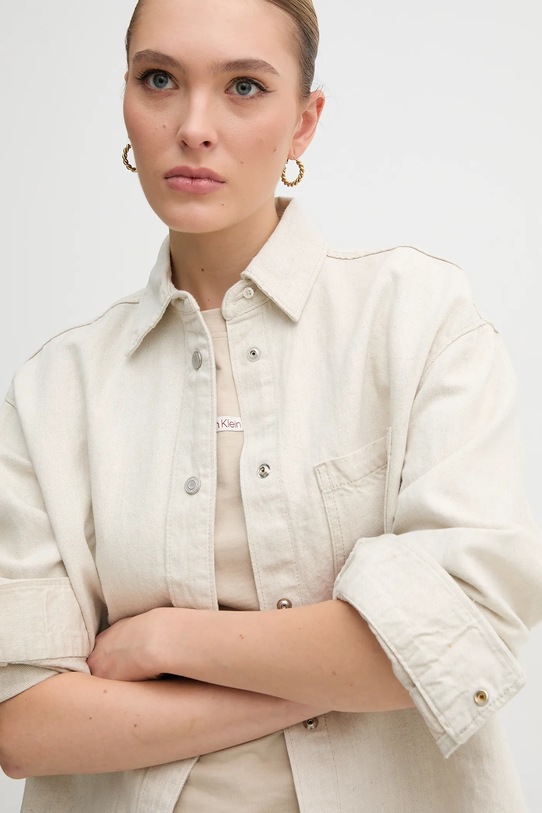 Джинсовая рубашка Pepe Jeans OVERSHIRT бежевый PL304963TC9