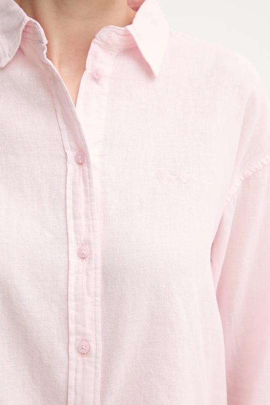 Lněná košile Pepe Jeans CHIPPER PL304993 růžová