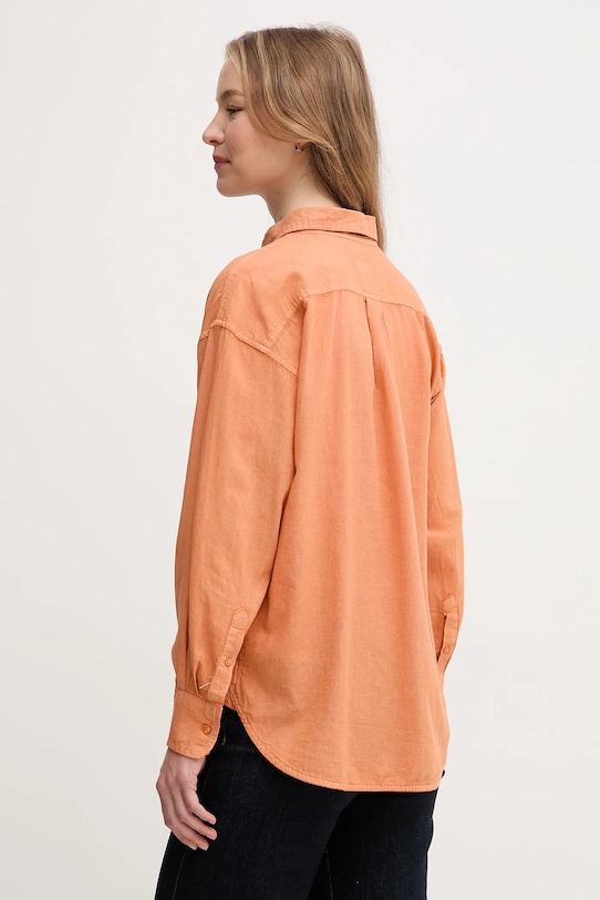 Одежда Льняная рубашка Pepe Jeans CHIPPER PL304993 оранжевый