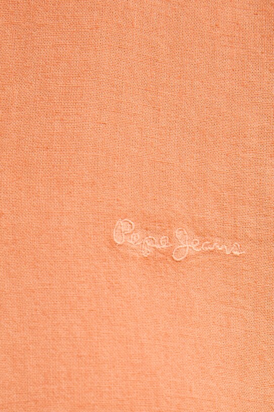Pepe Jeans cămașă de in CHIPPER PL304993 portocaliu