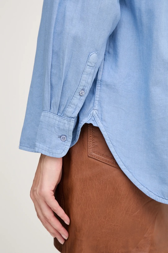 Сорочка з льону Pepe Jeans CHIPPER PL304993 блакитний