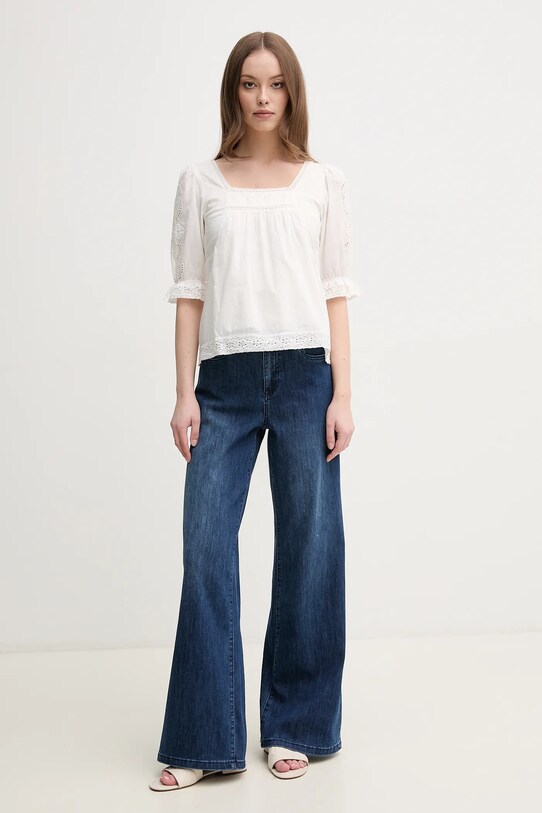 Bavlněná halenka Pepe Jeans EVERLY PL305016 béžová SS25