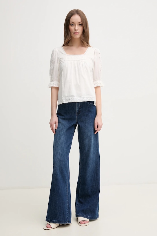 Bavlnená blúzka Pepe Jeans EVERLY PL305016 béžová SS25