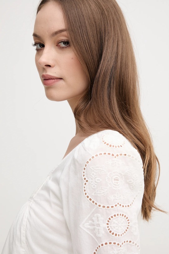 Bavlnená blúzka Pepe Jeans EVERLY béžová PL305016