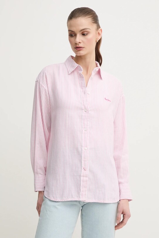 Pepe Jeans camasa de in DREAM cu modele roz PL305033