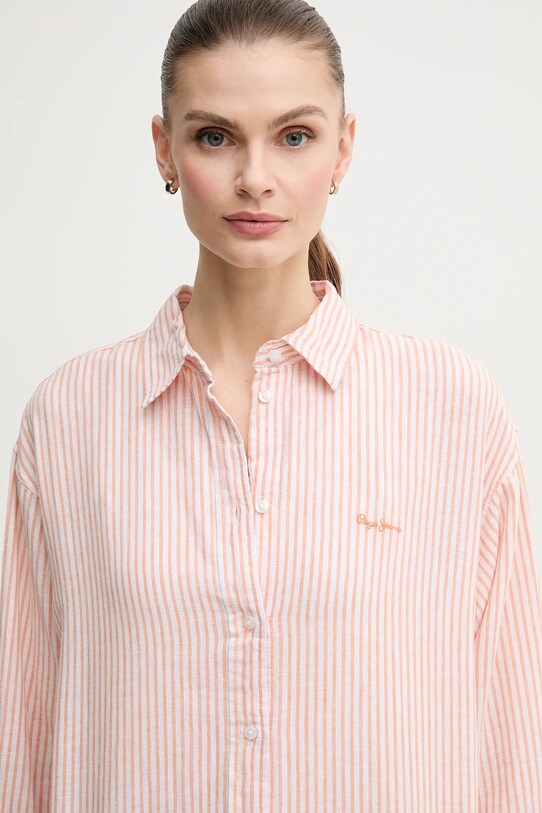 Сорочка з льону Pepe Jeans DREAM помаранчевий PL305033