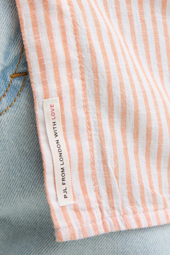 Сорочка з льону Pepe Jeans DREAM PL305033 помаранчевий