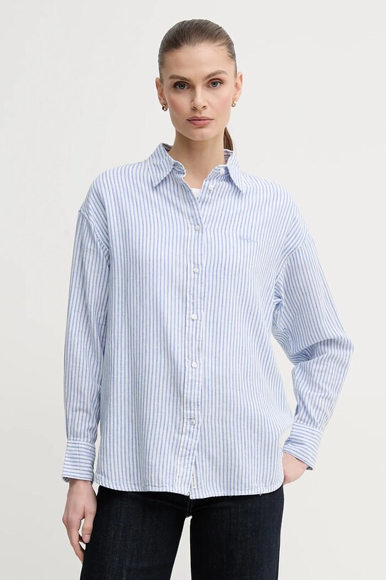 Сорочка з льону Pepe Jeans DREAM блакитний PL305033