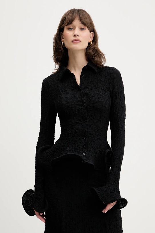 MSGM koszula klasyczny czarny 3842MDE08.257317