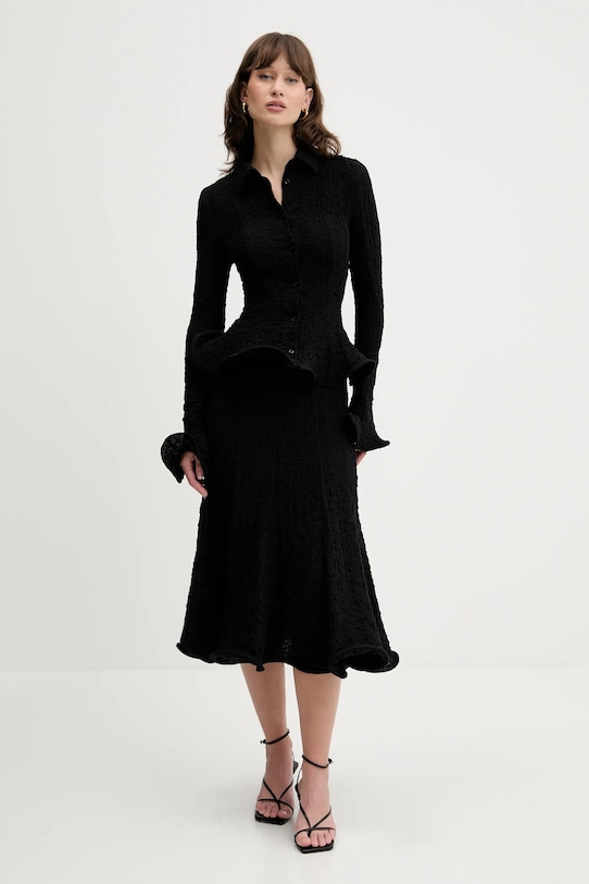 MSGM cămașă 3842MDE08.257317 negru SS25