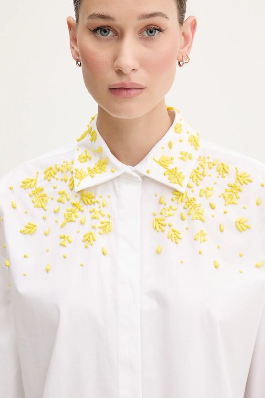 MSGM koszula bawełniana biały 3842MDE23X.257315