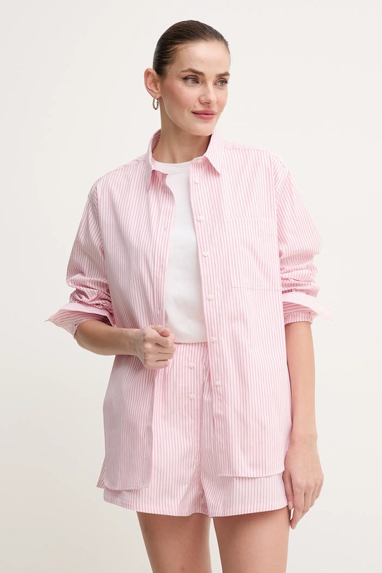 Lacoste cotton shirt classic pink CF0215