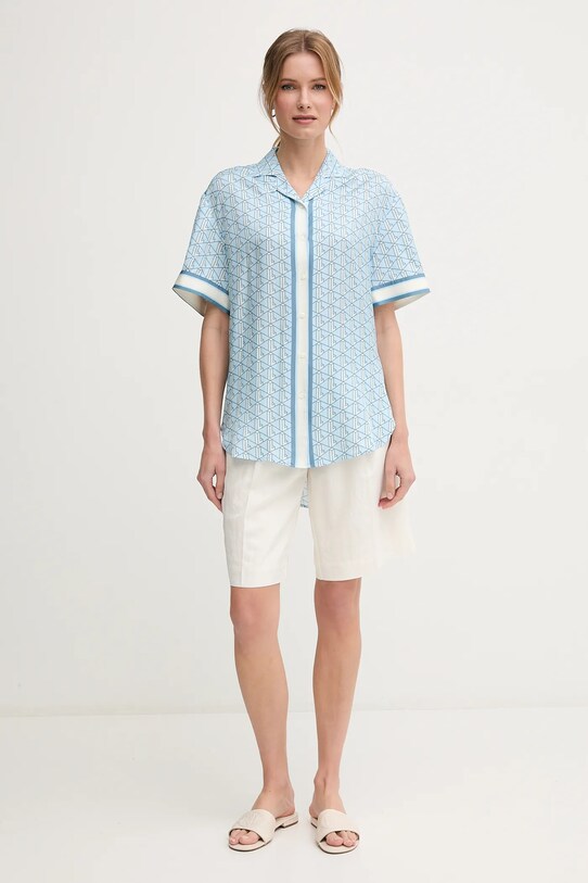 Lacoste camicia CF0495 blu SS25