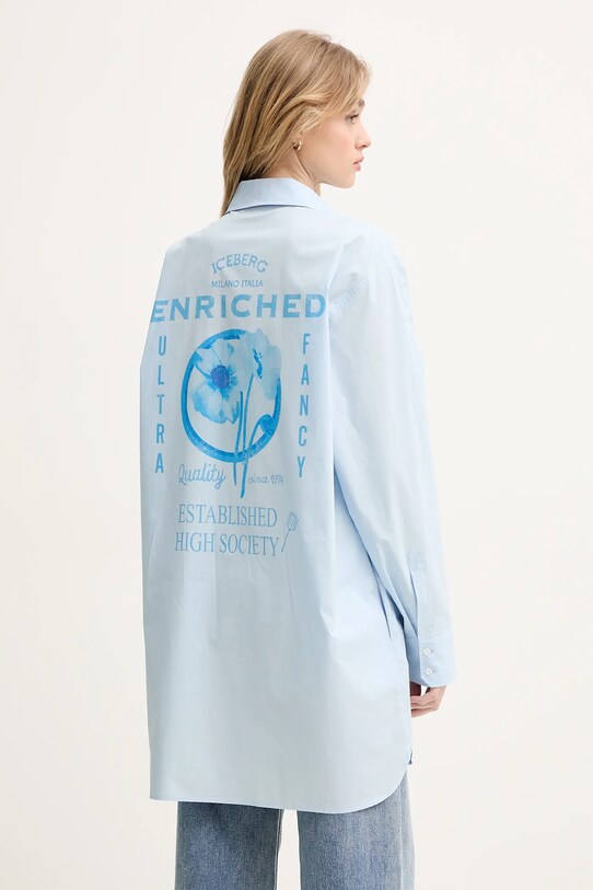 Бавовняна сорочка Iceberg casual блакитний G061.0132