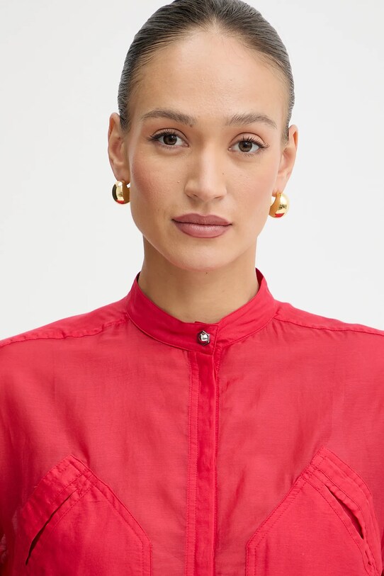 Сорочка з домішкою шовку Pinko червоний 105248.A2M7