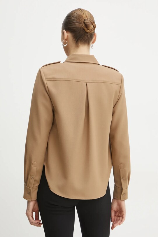 Oblečenie Košeľa s prímesou vlny MICHAEL Michael Kors MR5400CBQZ zelená