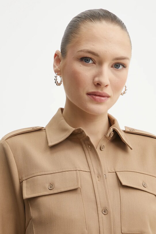 MICHAEL Michael Kors camasa din lana verde MR5400CBQZ