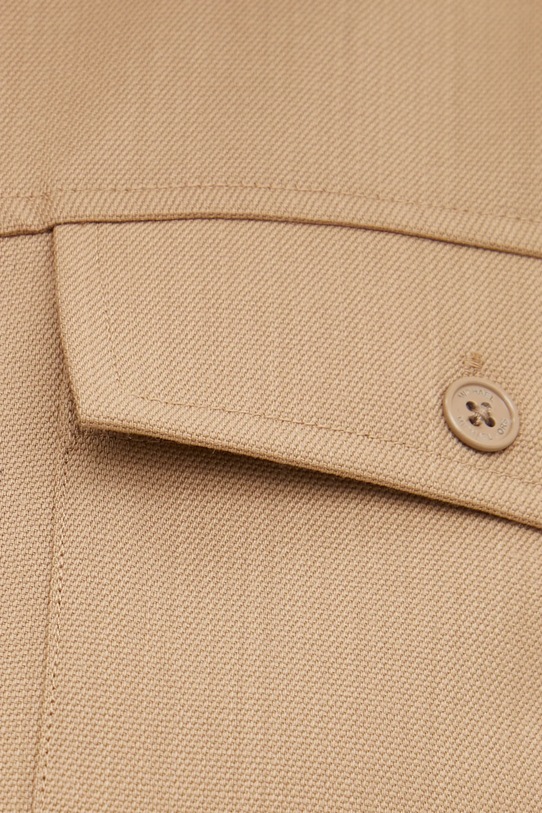 Košeľa s prímesou vlny MICHAEL Michael Kors MR5400CBQZ zelená