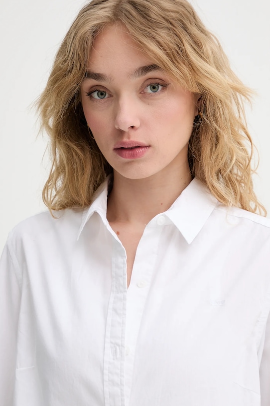 Памучна риза Levi's THE CLASSIC BW SHIRT бял 34574
