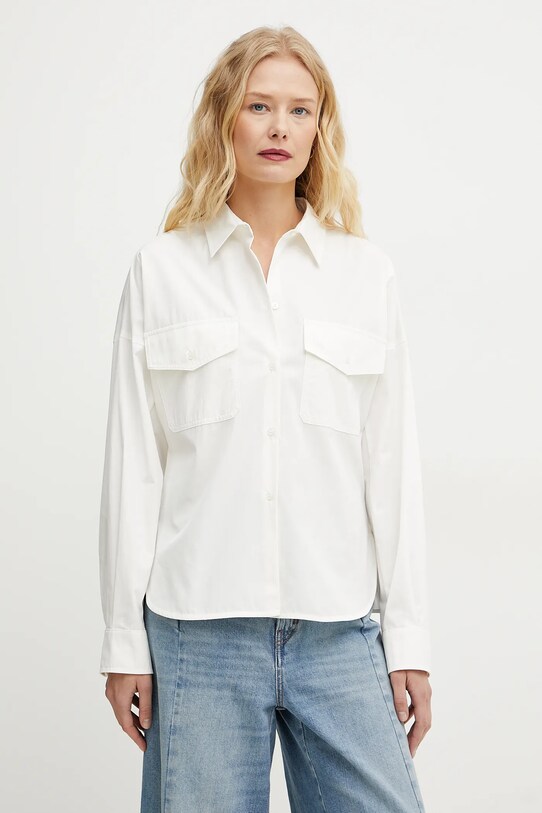 Bavlnená košeľa Weekend Max Mara jednofarebný béžová 2515111021600