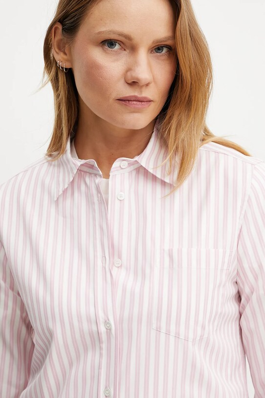 Βαμβακερό πουκάμισο Weekend Max Mara ροζ 2515111081600