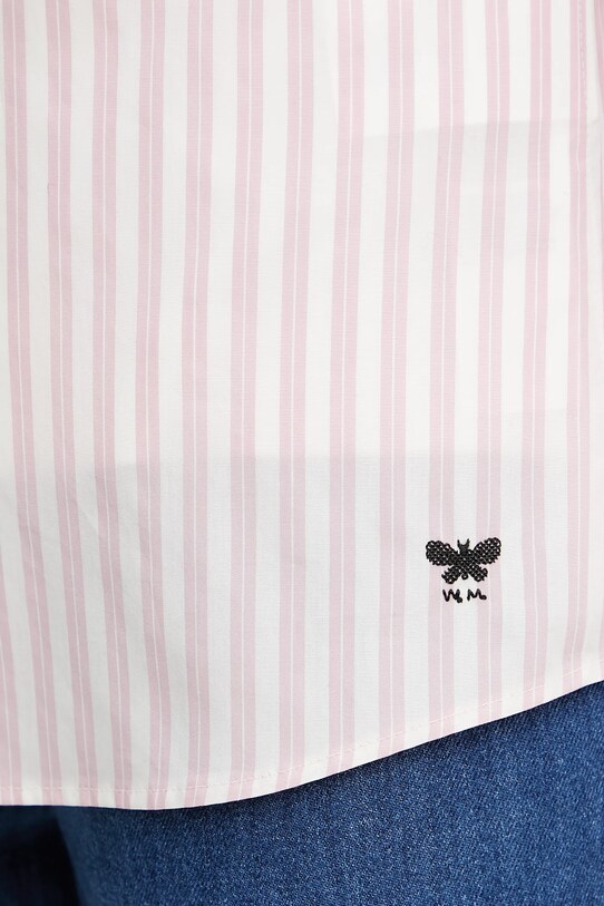 Βαμβακερό πουκάμισο Weekend Max Mara 2515111081600 ροζ