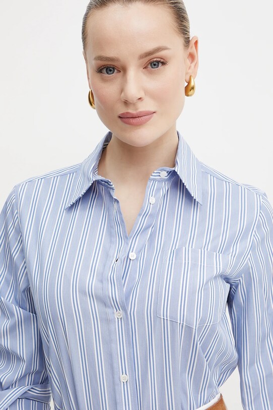 Weekend Max Mara camasa din bumbac albastru 2515111081600