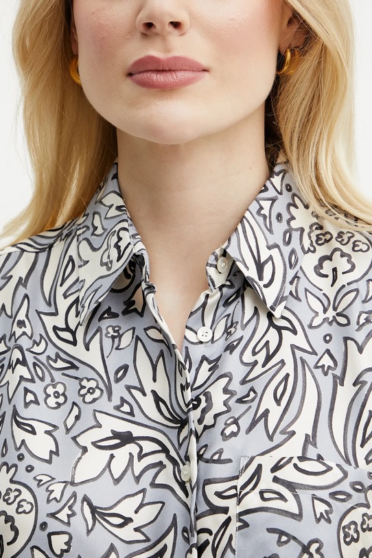 Hedvábné tričko Weekend Max Mara 2515111131600 modrá