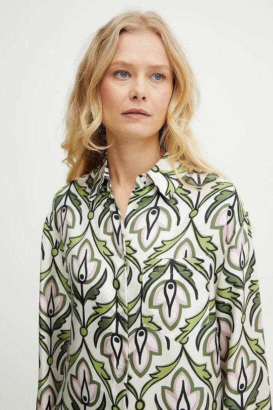 Hedvábné tričko Weekend Max Mara zelená 2515111131600