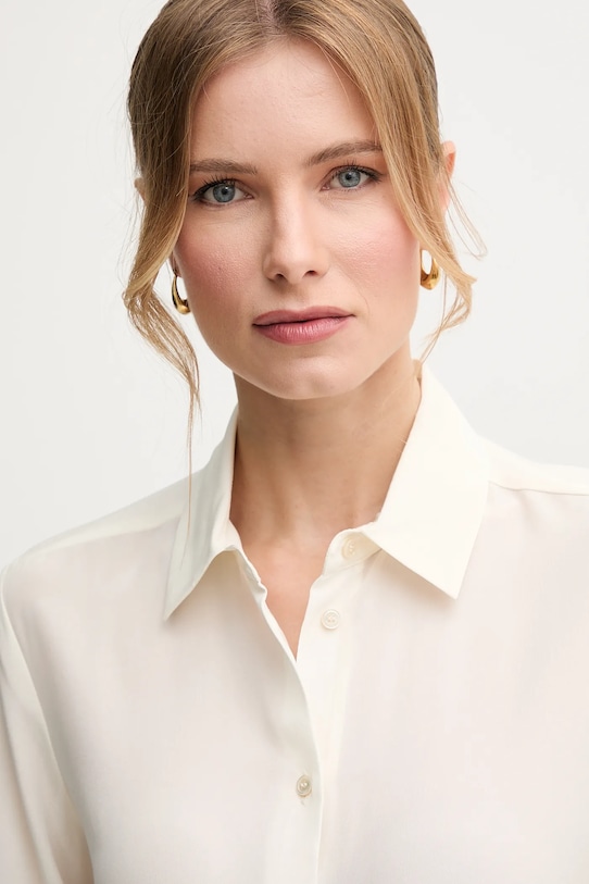 Hedvábné tričko Weekend Max Mara béžová 2515111161600