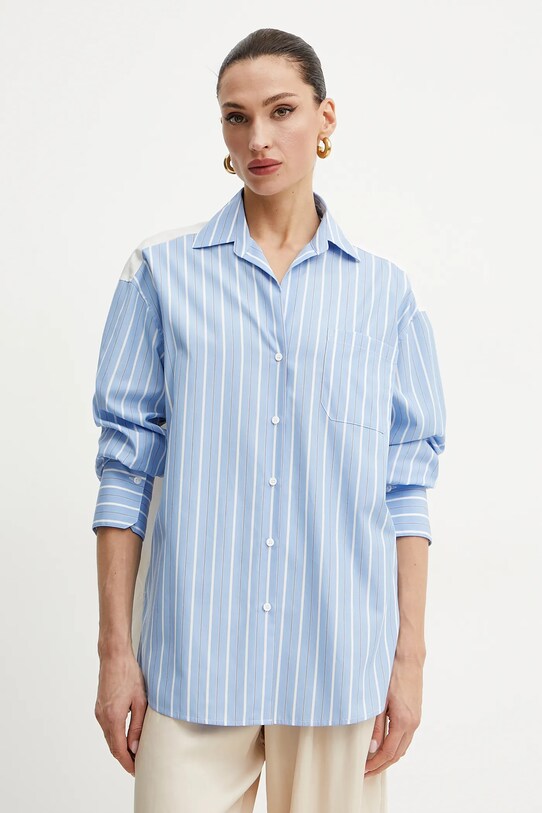 Weekend Max Mara koszula bawełniana klasyczny niebieski 2515111022600