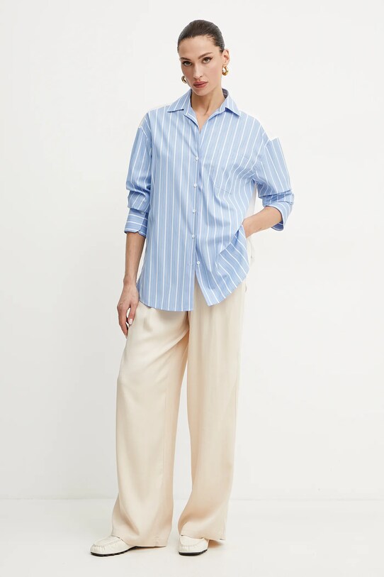 Bavlnená košeľa Weekend Max Mara 2515111022600 modrá SS25