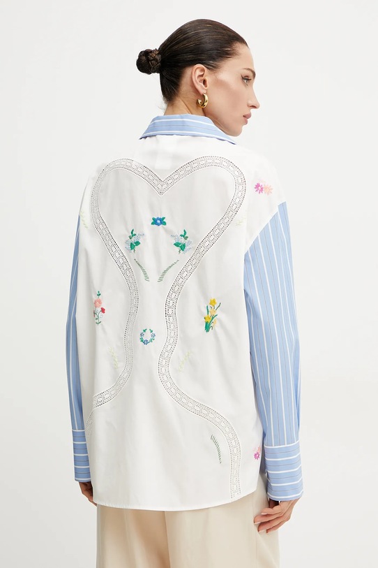 Odzież Weekend Max Mara koszula bawełniana 2515111022600 niebieski