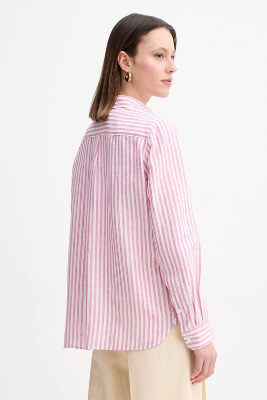 Odzież Weekend Max Mara koszula lniana 2515111052600 różowy