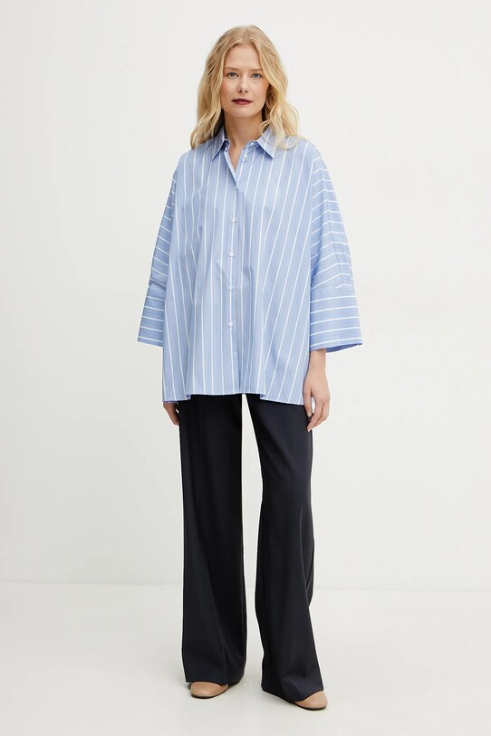 Weekend Max Mara koszula bawełniana 2515111092600 niebieski SS25