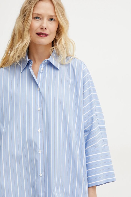 Weekend Max Mara koszula bawełniana niebieski 2515111092600