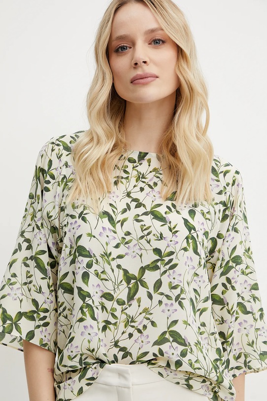 Hodvábna blúzka Weekend Max Mara béžová 2515111102600