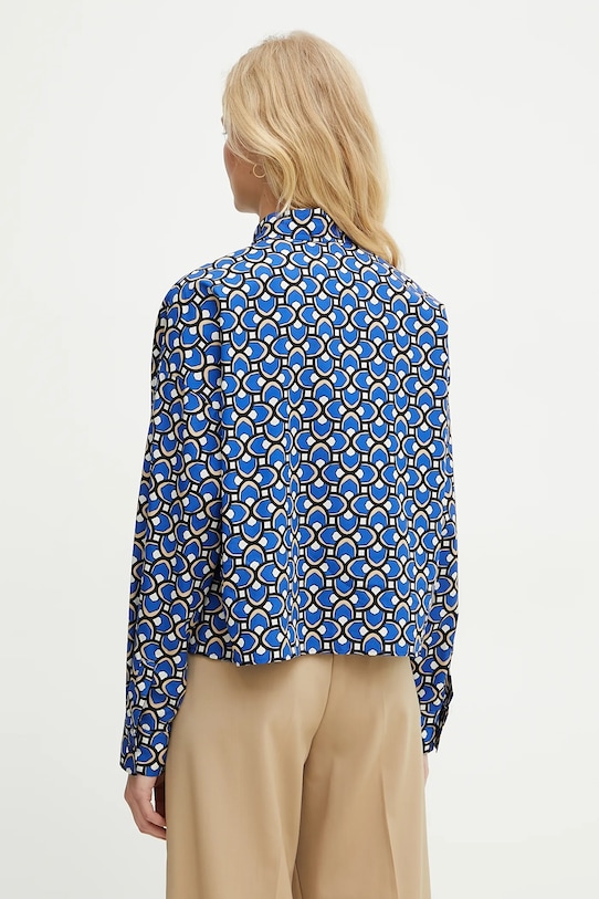 Одежда Хлопковая рубашка Weekend Max Mara 2515111112600 голубой