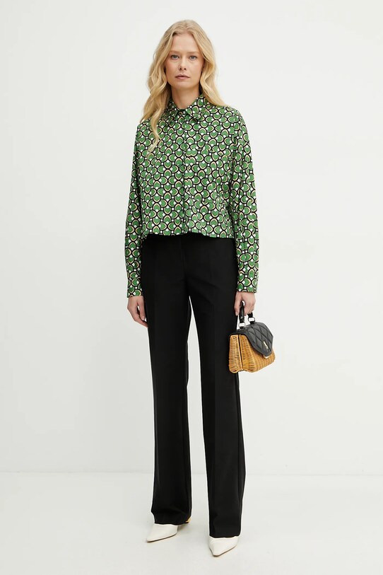 Bavlnená košeľa Weekend Max Mara 2515111112600 zelená SS25