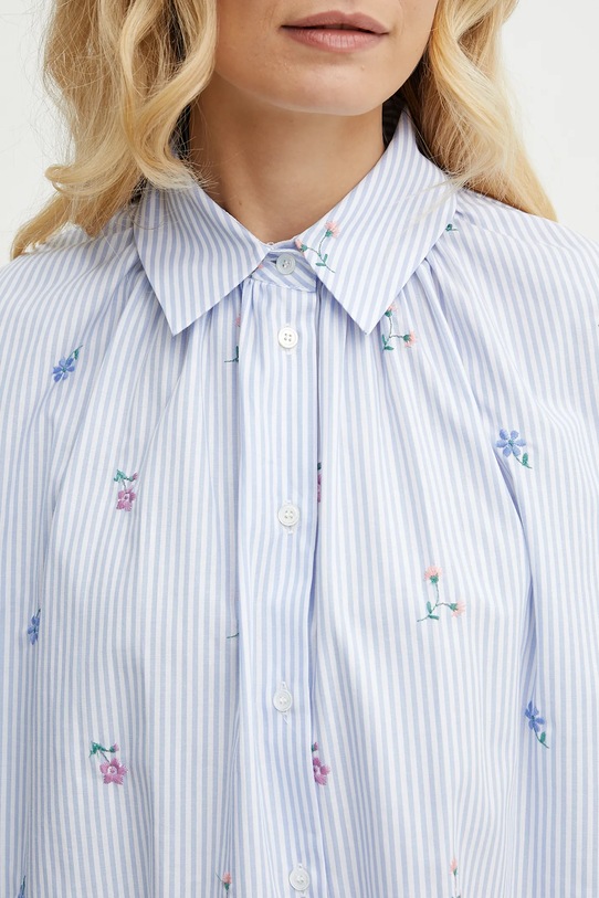 Weekend Max Mara koszula bawełniana 2515111132600 niebieski