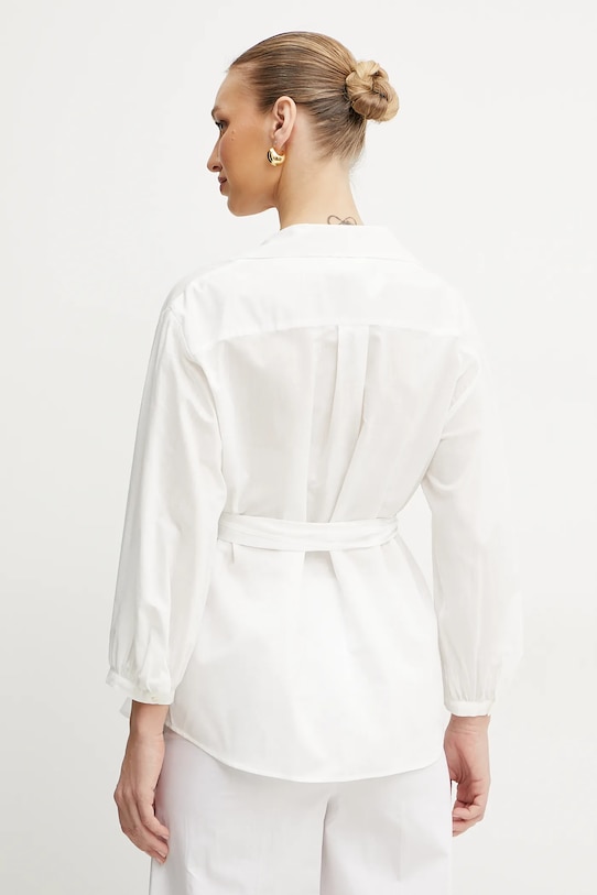 Odzież Weekend Max Mara koszula z domieszką jedwabiu 2515111142600 biały